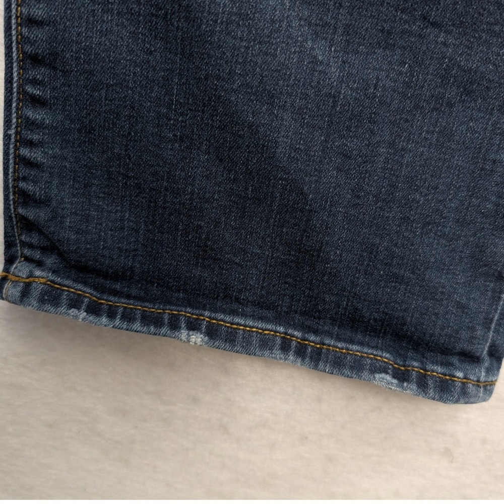 American Eagle Original Boot Jeans Mens 33x32 Dark Wash Blue Whiskered Stretch - Picture 5 of 16
